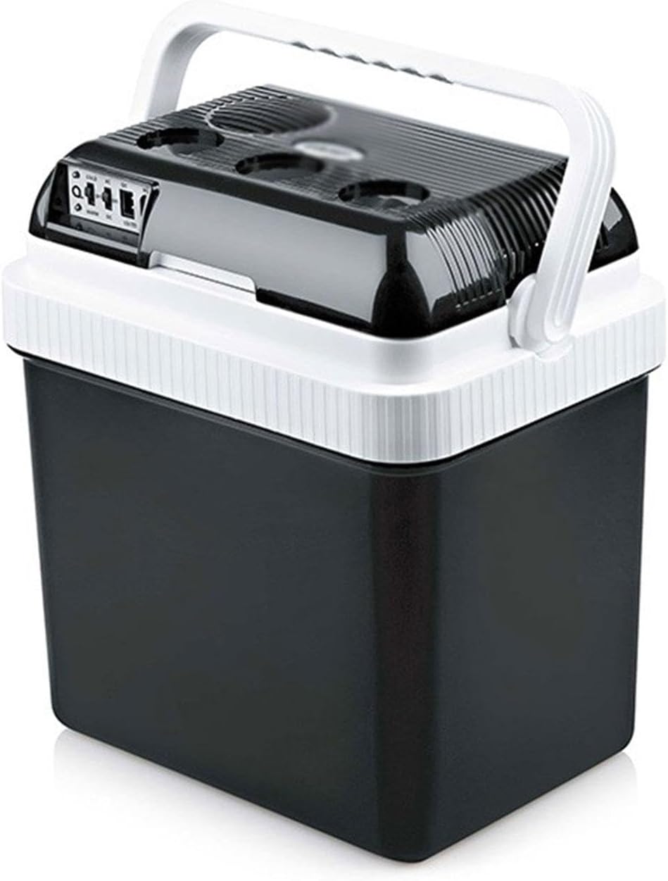 Car Refrigerator, Electric Cooler & Warmer with Handle 24 Liter Capacity Portable Thermoelectric Fridge for Car, RV, Truck, Van, Boat for Camping, Travel, Fishing Outdoor,A
