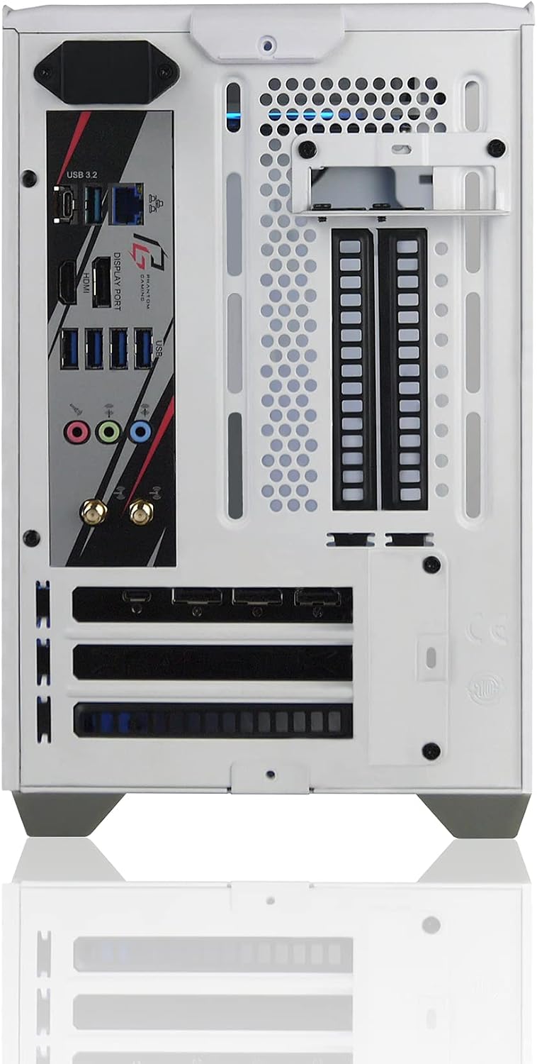 Mini Gaming PC AMD 4.6 GHz Max Boost AMD Ryzen 7 5700G 8-Core CPU with Radeon Graphics Cools with Gaming Cooler 16GB DDR4 3200, White1TB m.2 NVMe SSD, WiFi & Win 10