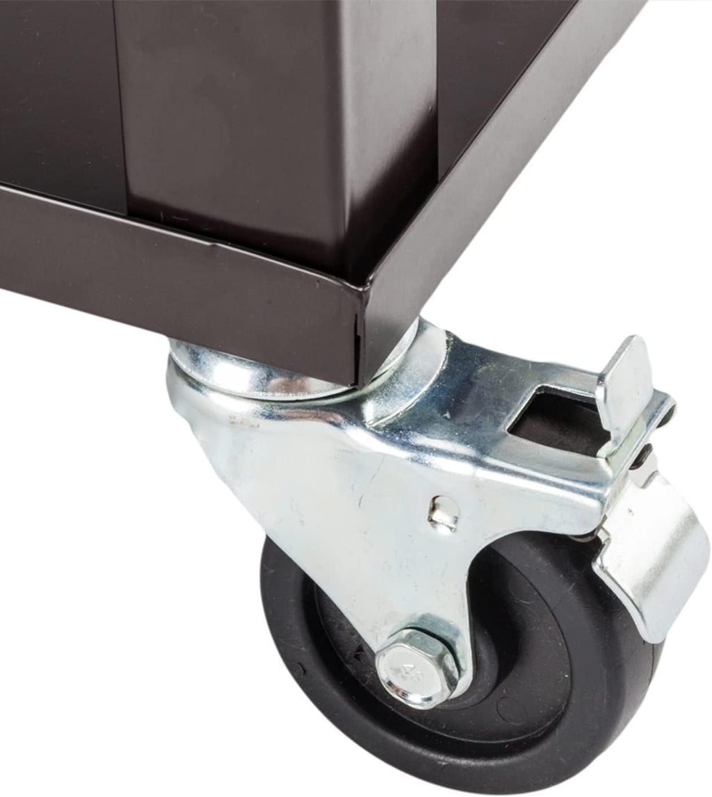 80 Quart Rolling Cooler Cart with Shelf and Bottle Opener for Patio Party
