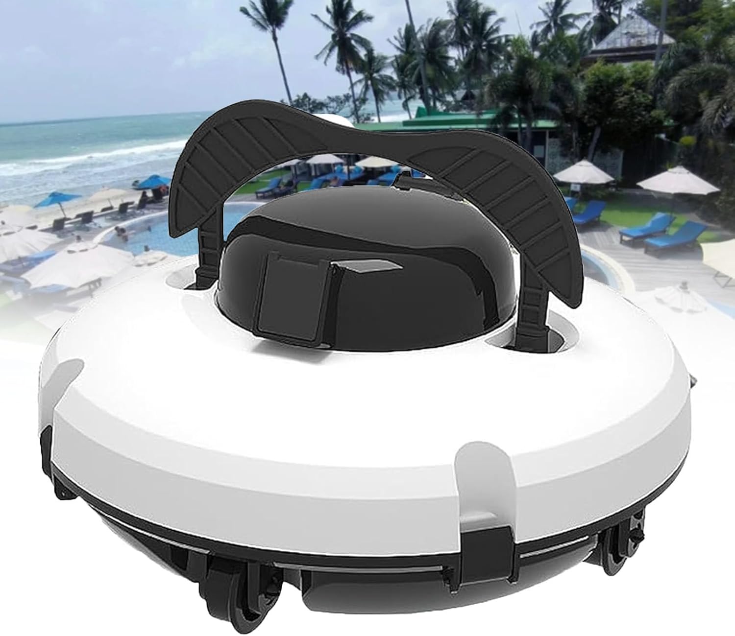 Smart Cleaning Robot for Pools – Weather-Resistant Wireless Op-eration | Spiral Water Flow Path | 30% Larger Intake Port | 100% Cordless Fr-eedom | Fr-ee Accessories