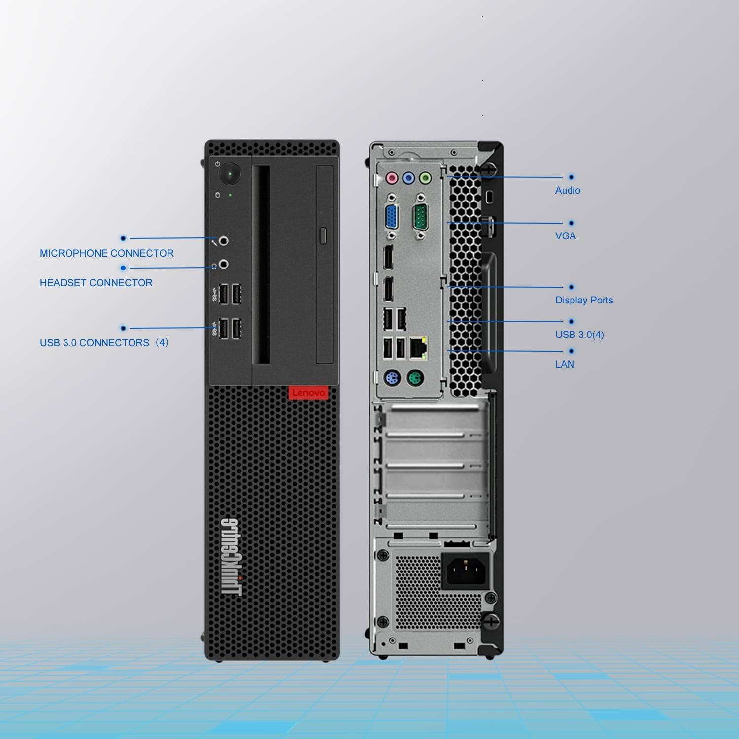 Lenovo ThinkCentre M710s SFF Desktop PC, Intel Core 6th Gen 3.7GHz, 8 GB RAM, 256 GB SSD, Keyboard and Mouse, Wi-Fi Adapter, Bluetooth, No DVD, Windows 11 Pro (Renewed)