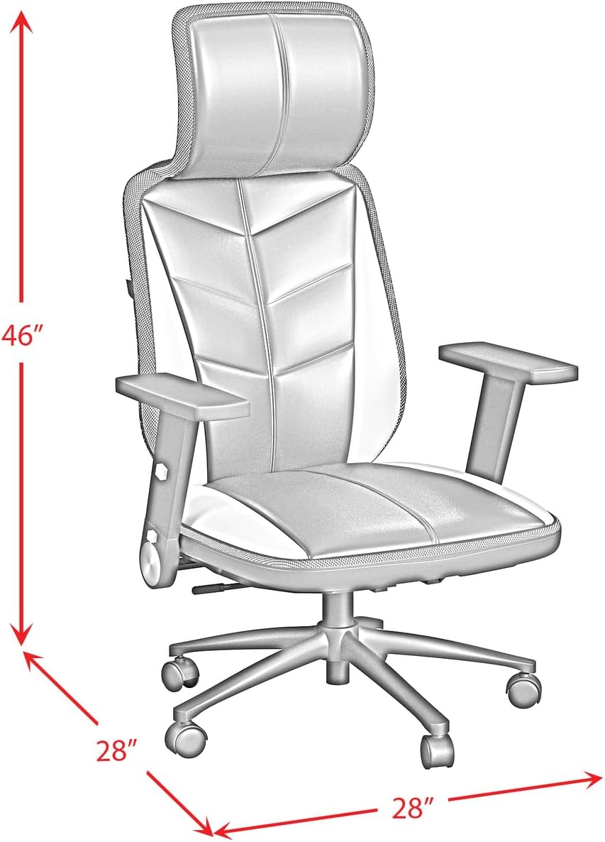Picket House Furnishings Salzburg Gaming Chair with LED and Speaker in Red