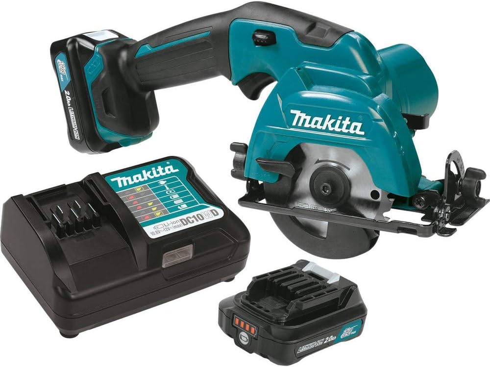 Makita SH02R1 12V max CXT® Lithium-Ion Cordless 3-3/8' Circular Saw Kit (2.0Ah)
