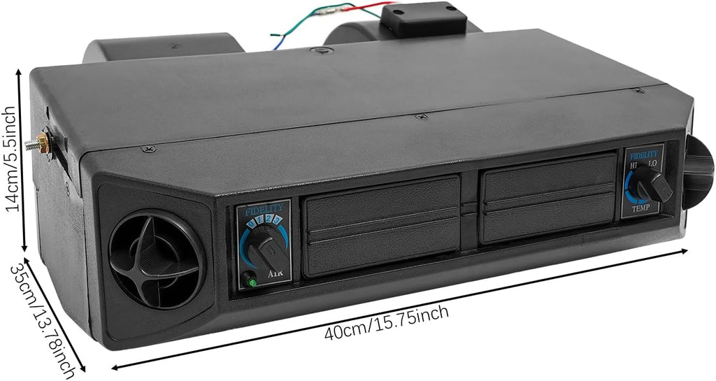 A/C Air Conditioning Evaporator Assembly Unit & Heater Kit, 880FT/min 137BTU 3 Speed AC 12V Under-Dash Evaporator Electrical Thermostat for Car Truck, Heat & Cool BEU-404-100 12V Under Dash AC