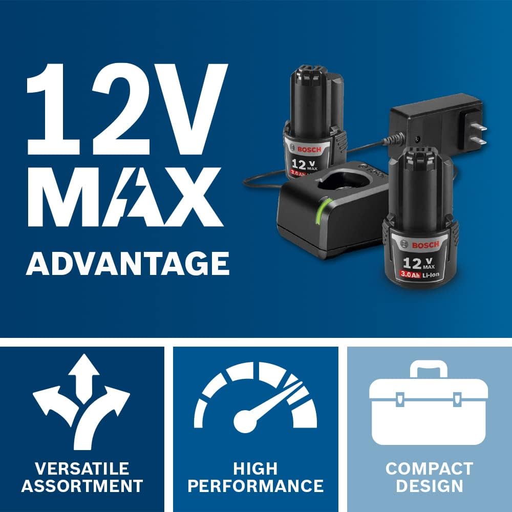 Bosch 12V Max Cordless 2-Tool Combo Kit with Drill/Driver and Impact Driver (CLPK22-120)