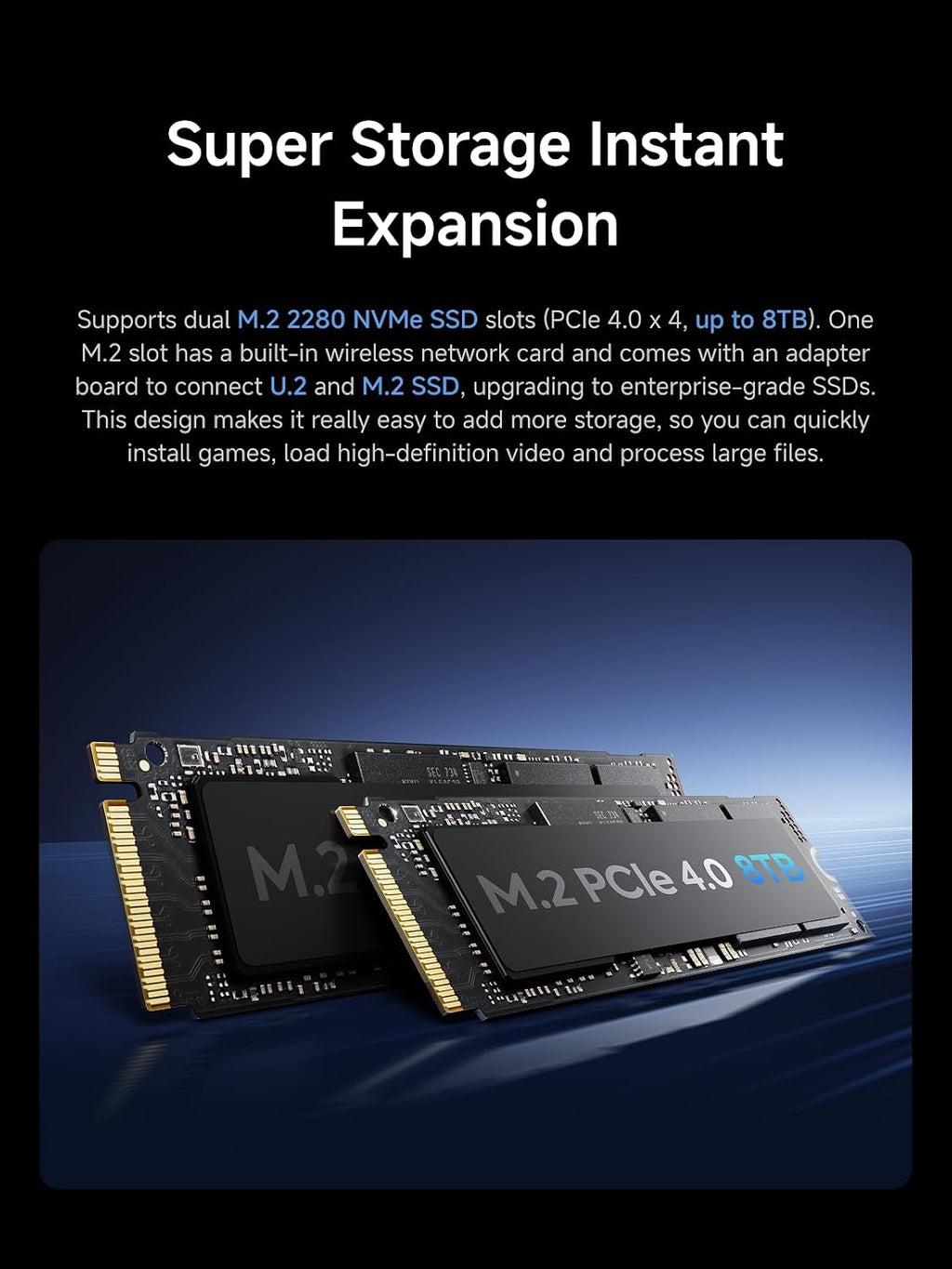MINISFORUM ARM Mini Workstation Supporting UEFI Boot, Built-in ARM-Based CPU CP8180(12 C/12T, 2.6GHz, 45 Tops), 64GB LPDDR5 5500MHz RAM ECC Supported, M.2 SSD 1TB, Dual 10G LAN,WiFi 6e/BT5.3