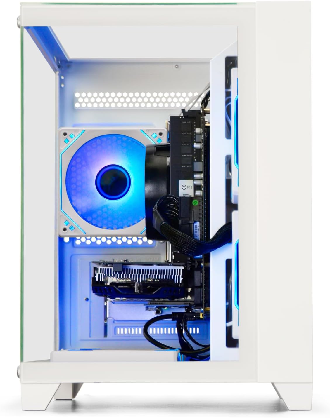 Prebuilt Gaming PC Desktop | Ryzen 5 6Cores 3.6G Up to 4.1G | RX 560 4G Graphics Card | 16G DDR4 RAM | 512G SSD | Wi-Fi 6 | Tower Computer White