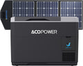 ACOPOWER LiONCooler Pro HY-VX28 Solar Freezer Portable 29 Quarts Cooler & 90 Watt Solar Panel Combination Kit for Truck RV Boat Outdoor Camping, Black&Grey