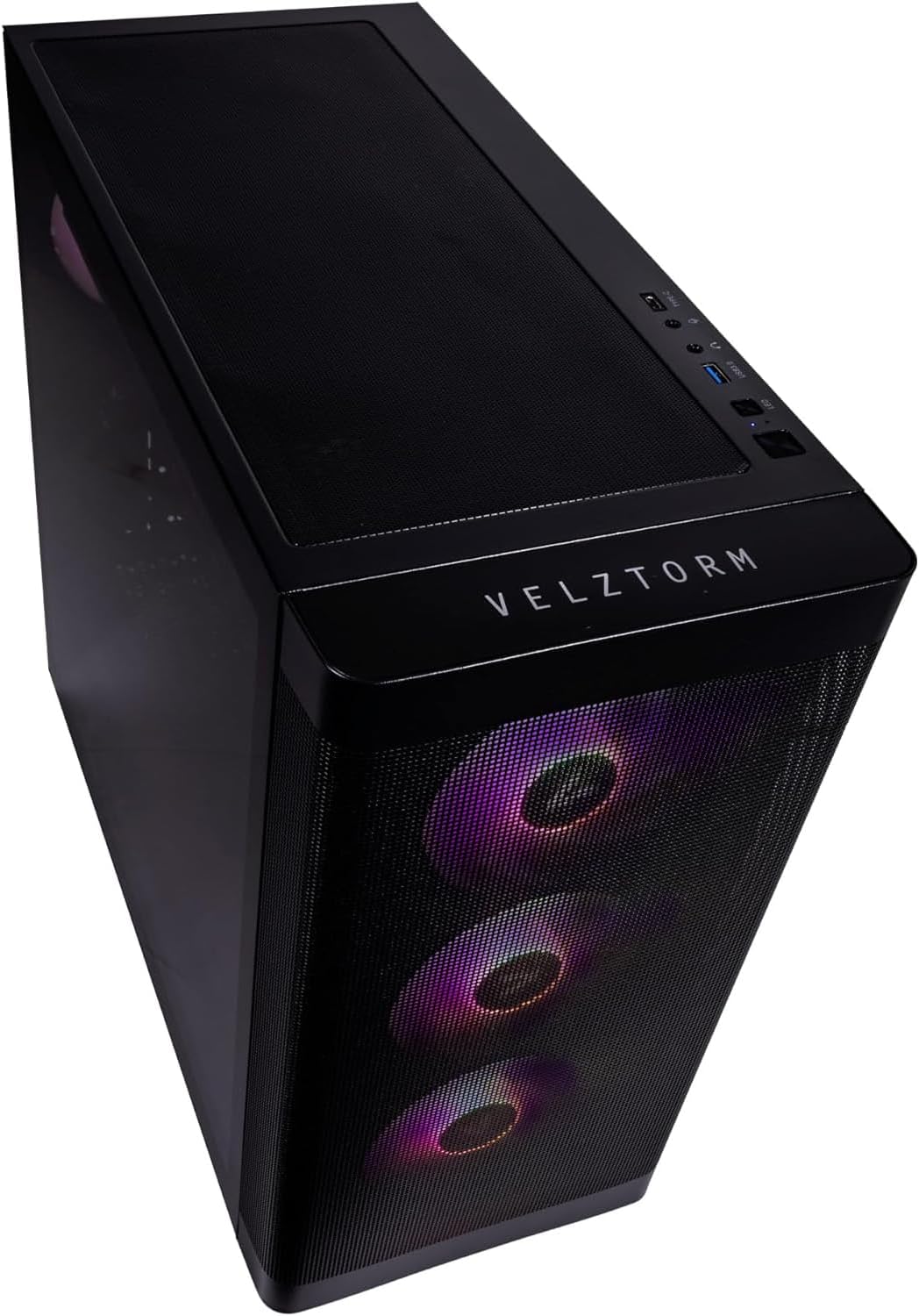 Velztorm Pilum Gaming Desktop PC (AMD Ryzen 7 5700X, GeForce RTX 5060, 64GB DDR4, 1TB PCIe SSD, 240mm Liquid Cooling, 4 Pre-Built ARGB Fans, 750W PSU, Display Port, HDMI, Windows 11 Pro)