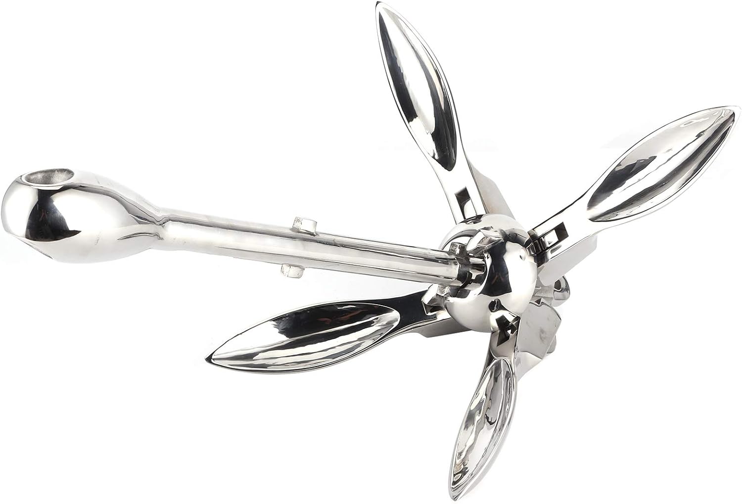 Kayak Anchor, Canoe Anchor Paddleboard Anchor 8.8lb Grapnels Hardware 316 Stainless Steel for Marine Yacht Fishing Boat