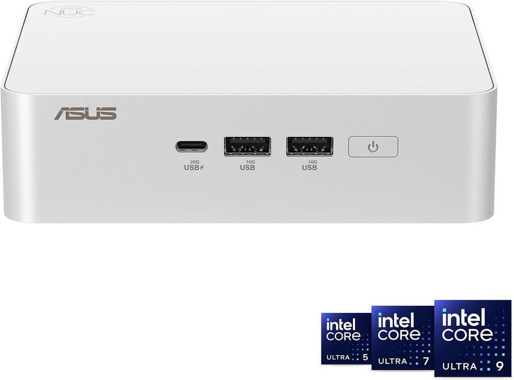 ASUS NUC 15 Pro+ Barebones Mini PC with Intel Series 2 Core Ultra 5 225H, up to 96GB DDR5 RAM, Dual Storage, Thunderbolt™ 4, Wi-Fi 7 & Bluetooth 5.4, Toolless Silver Aluminum Chassis, with VESA Mount