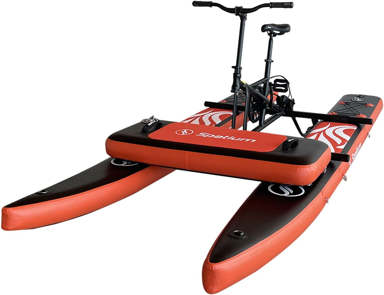 Spatium SUP Water Bike - Inflatable Pedal Boat for One Person - Fishing Kayak & Paddle Board - The Fun of Water & Fishing + Mat