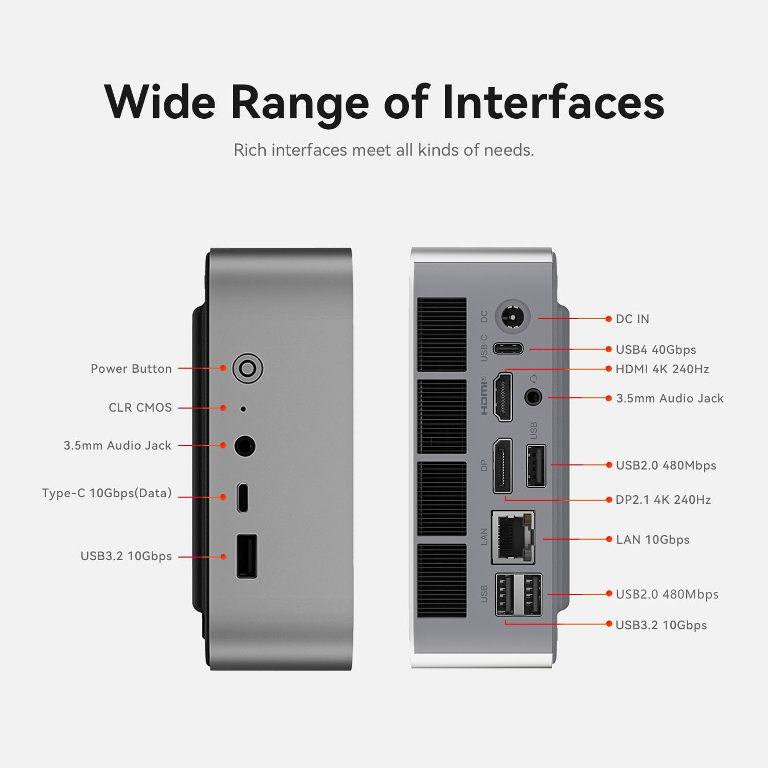 Beelink SER9 MAX Mini PC, AMD Ryzen R7 260 (8C/16T, up to 5.1GHz), 32GB DDR5 1TB PCle4.0 SSD Mini Desktop Computer, WIFI6+BT5.2 + 10G LAN, Triple Display Output via HDMI+DP+USB4, W11 Pro Mini Computer