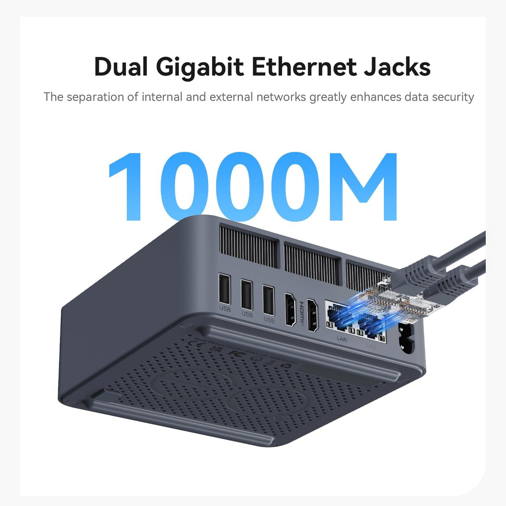 Beelink EQi13 Pro Mini PC, Intel Core i5 13500H (up to 4.7GHz) 12C/16T, Mini Computer 16GB LPDDR5 500G PCIe4.0 SSD, Desktop Computer Built-in PSU/Dual Display/4K 60Hz/WiFi6/BT5.2/HTPC/Home