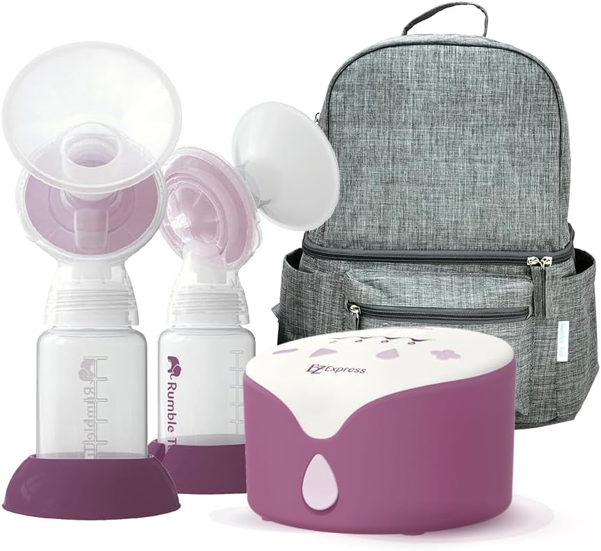 Rumble Tuff EZ Express Electric Breast Pump with Flo-1 Collection Kits and Cooler Backpack