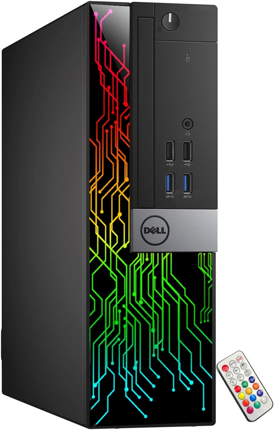 Dell OptiPlex 5060 SFF RGB Computer PC, Intel Core i5-8500, RX 550 4GB GDDR5, 32GB RAM, 512GB NVMe, 1TB HDD, 22 Inch HDMI Monitor, Gaming Headset, WiFi, Bluetooth, Windows 11 Pro (Renewed)