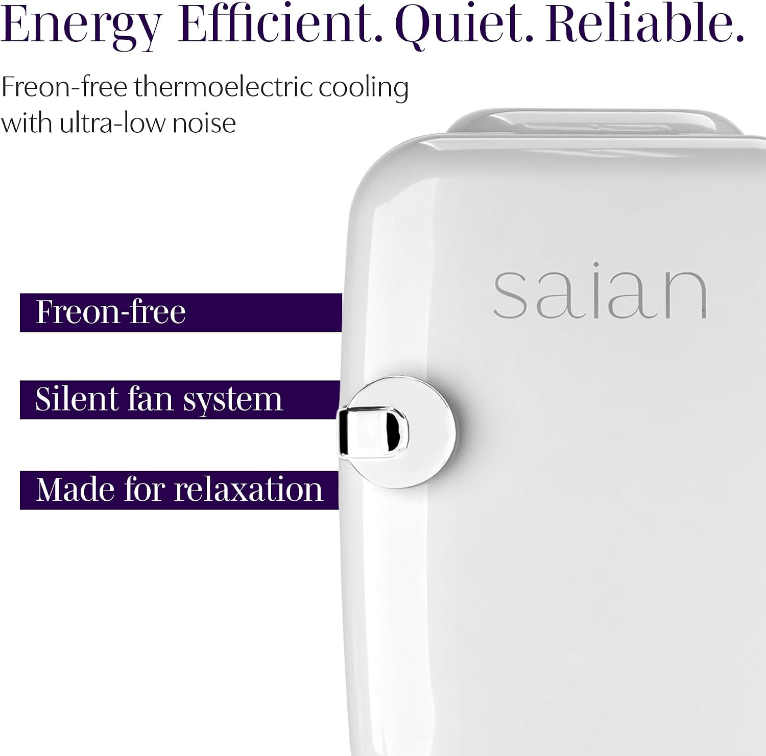 Saian Esty Fridge for Skincare Products - Compact 4L Portable Mini Fridge with Quiet Dual Cooling and Warming for Beauty Tools - Ideal for Desktop, Office or Countertop Use in Home, Spa or Studio