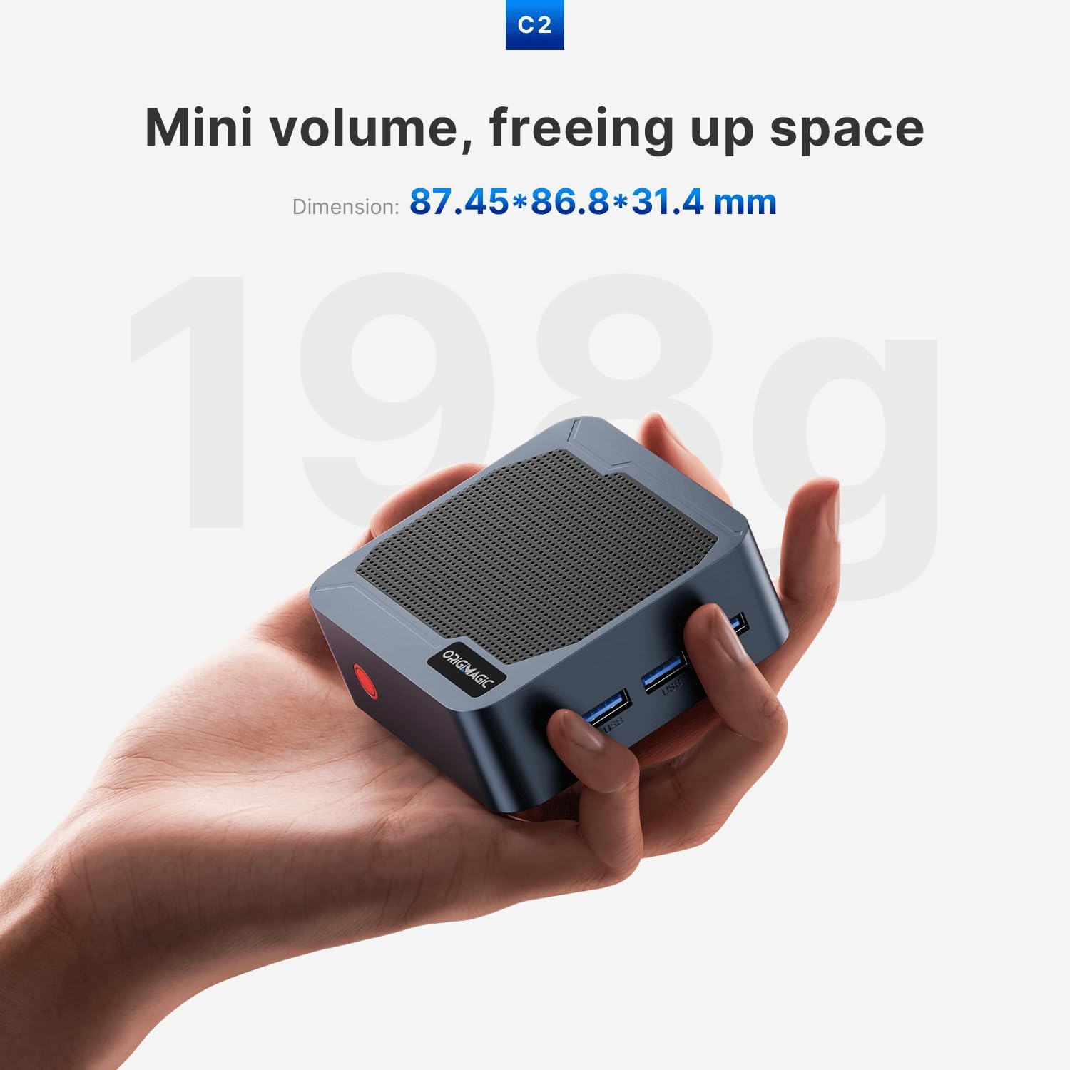 C2 Neo N95 Mini PC Dual LAN, 12GB LPDDR5 RAM 512GB SSD Mini Computers, 4K Triple Display/HDMI2.0/DP/USB-A 3.2/WiFi 5/BT 5.0, Home/Office/Business