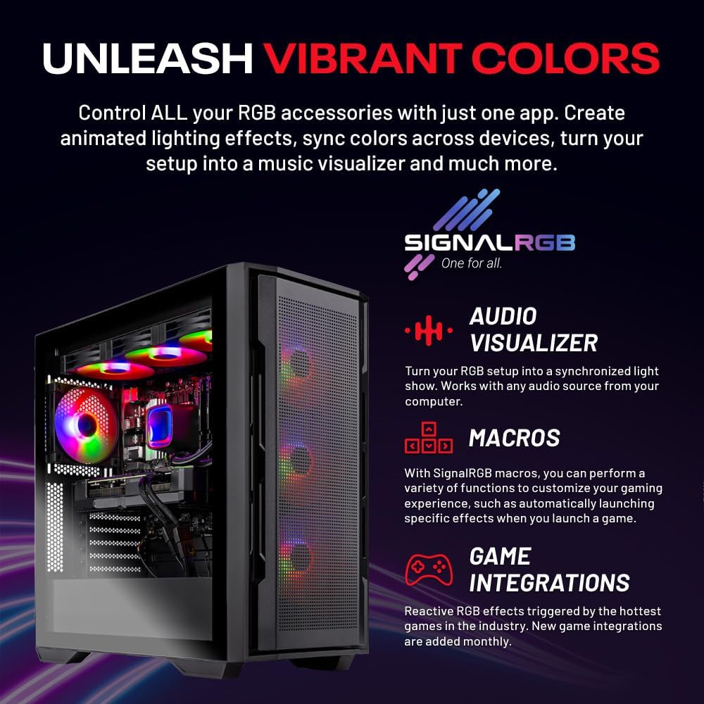 Skytech Gaming Rampage Desktop PC, Intel i5 14400F 2.5 GHz (4.7GHz), NVIDIA RTX 5070 12GB, 1TB Gen4 NVMe SSD, 32GB DDR5 RAM 5200 RGB, 850W Gold ATX 3 PSU, 360mm ARGB AIO, Wi-Fi, Win 11