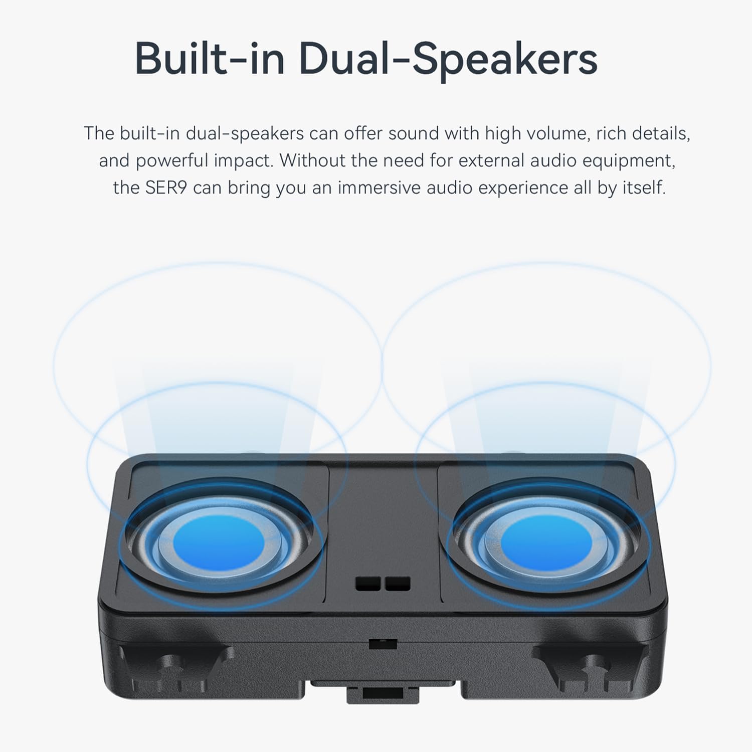Beelink SER9 Pro Mini Desktop PC with AMD Ryzen AI 9 HX 370 12C/24T, 32GB LPDDR5X 1TB NVMe M.2 SSD, Triple Display Output, USB4, 2.5G RJ45, Bluetooth 5.2 W-11 Mini Gaming Computer(Gray/Sliver)