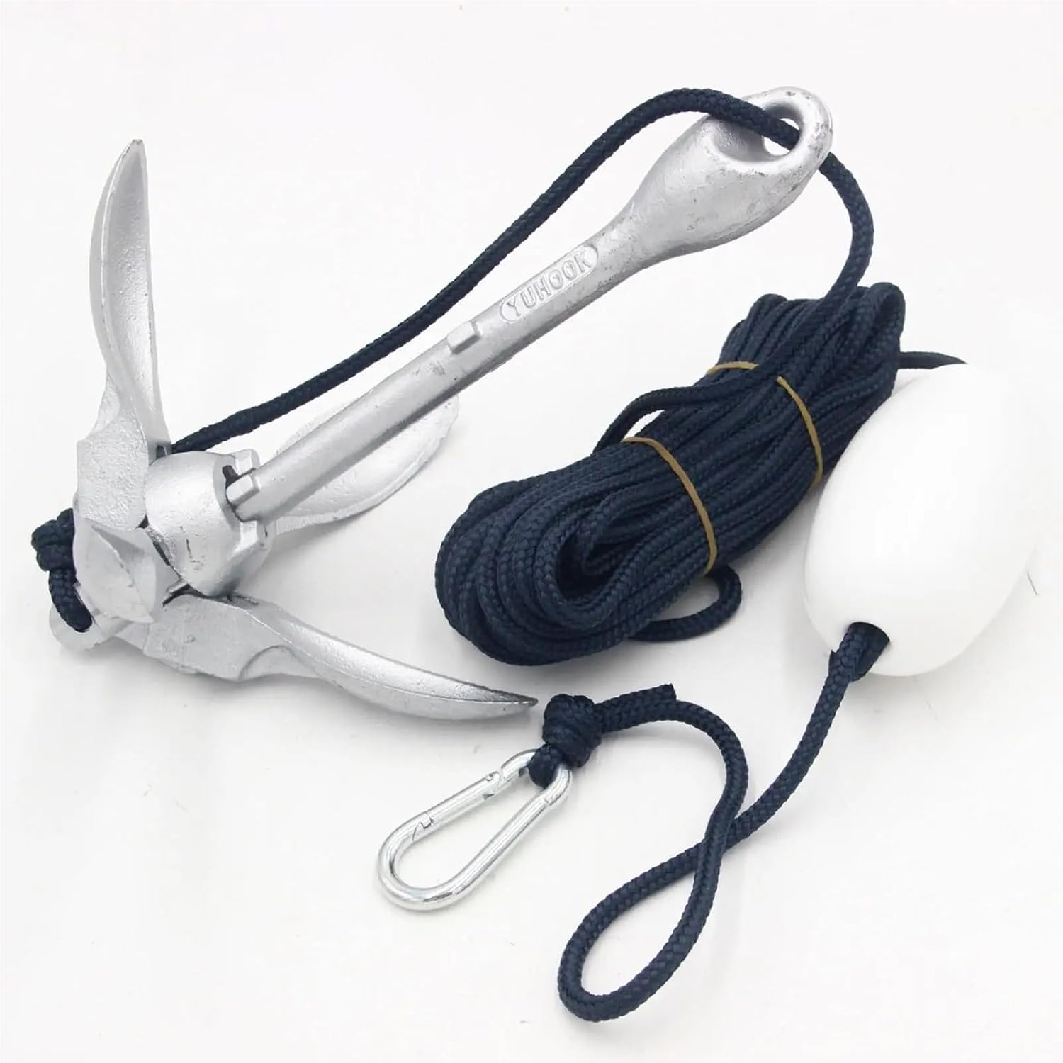 Folding Anchor, Boat Anchor Folding Grapnel Marine Grade Rope,for Small Boats Canoe Paddle Boards