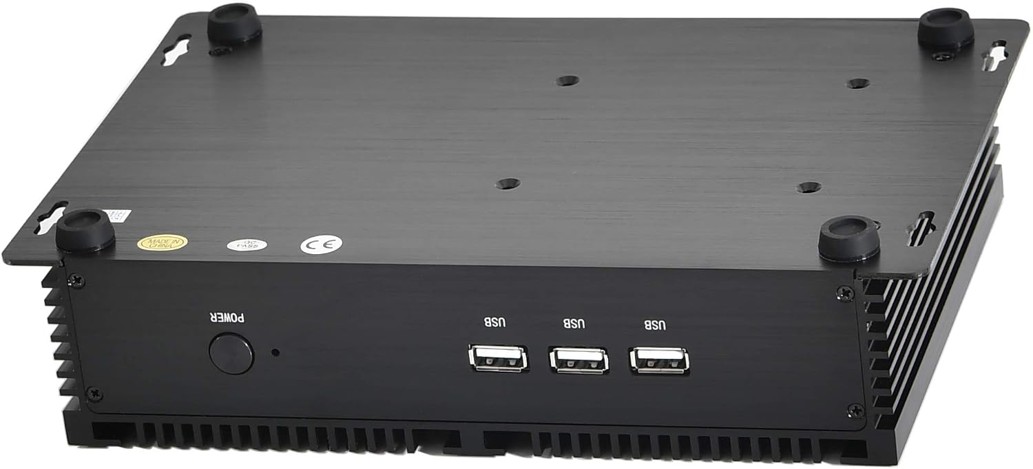 KINGDEL Industrial PC, Fanless Computer, core i5 8th Gen. CPU Mini PC, 8GB DDR4 RAM, 256GB NVMe SSD, 4K: 4096x2304, 2xCOM RS232, 4xUSB 3.0, HD Port, VGA, WiFi+Bluetooth, Silent Working