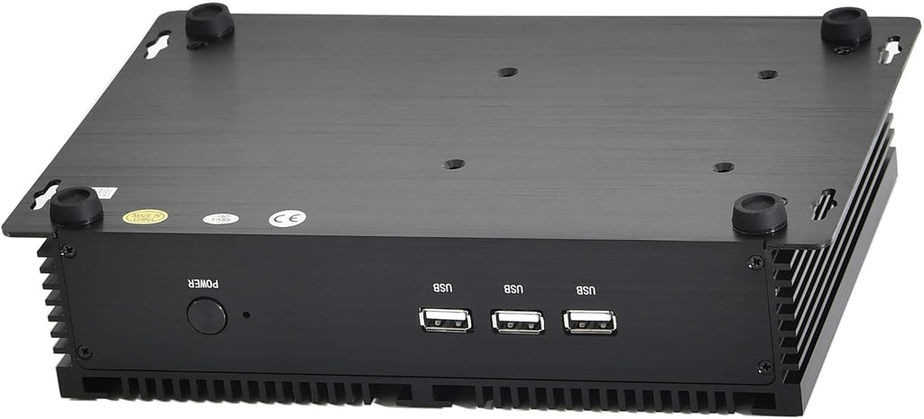 KINGDEL Fanless Mini PC, 4 Cores i5 8th Gen. CPU with Pre-Installed, 8GB DDR4 RAM 128GB SSD, 4K: 4096x2304, 2xCOM RS232, 4xUSB 3.0, HD Port, VGA Metal Case