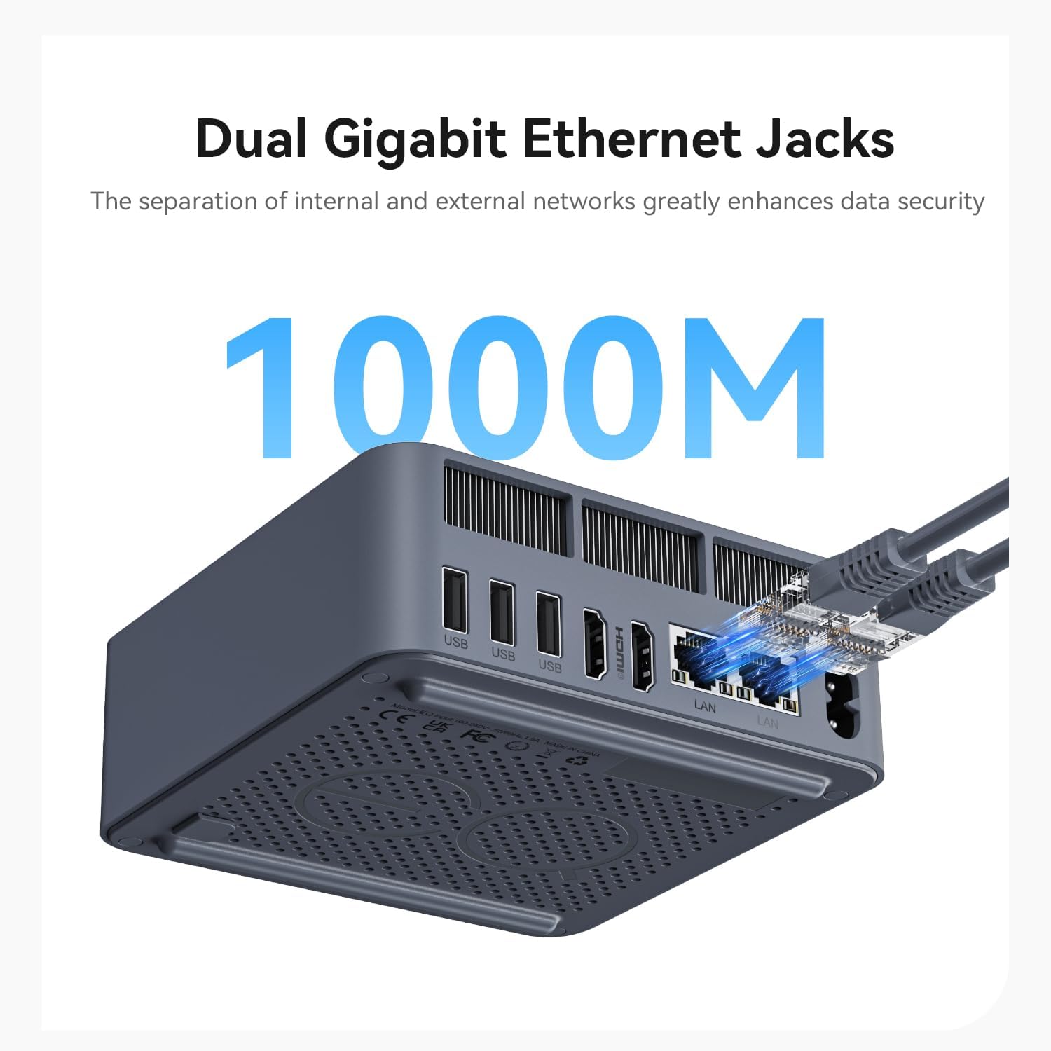 Beelink EQI12 Mini PC,Intel 12th Gen Core i5-1235U (10C/12T,up to 4.4GHz),Mini Computer with 32GB DDR4 RAM 1TB M.2 2280 PCle 4.0x4 SSD,4K Dual Screen Display/WiFi6/BT5.4/USB3.2/Dual Gigabit LAN