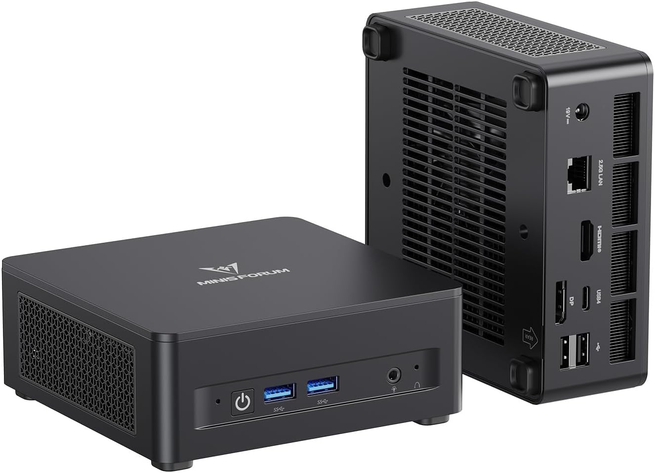 MINISFORUM UM690L Slim Mini PC, AMD Ryzen 9 6900HX Mini Computer (8C/16T, up to 4.9 GHz), 16 GB LPDDR5 and 512GB PCIe 4.0 SSD, DP/HDMI 2.1/USB 4, 4 x USB Type-A, WiFi 6E/BT 5.3