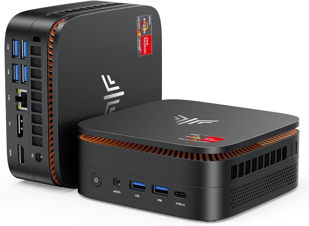 KAMRUI Mini Gaming PC, Hyper H1 win-11 Pro AMD Ryzen 7 6800H (8C/16T,up to 4.7GHz) Mini PC, 32GB LPDDR5 5500 MT/s 512GB SSD Micro Pc,Mini Desktop Computers Triple 4K Display/2.5G LAN/WiFi6/BT5