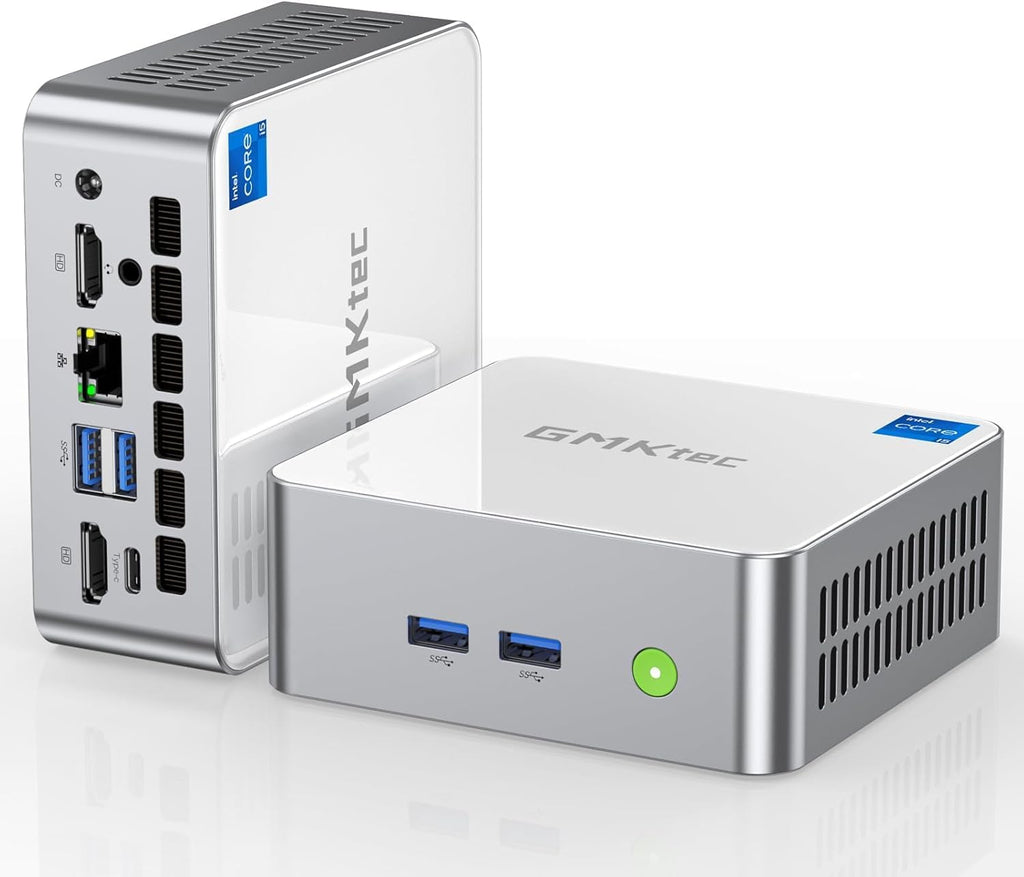 GMKtec Mini PC Intel i5-12450H Processor (Turbo 4.4 GHz) 16GB(8 * 2) DDR4 1TB M.2 NVMe SSD i226v NIC USB 3.2, Type-C/WiFi 6, BT5.2, RJ45 2.5G/ 4K Triple Display Desktop Computers PC