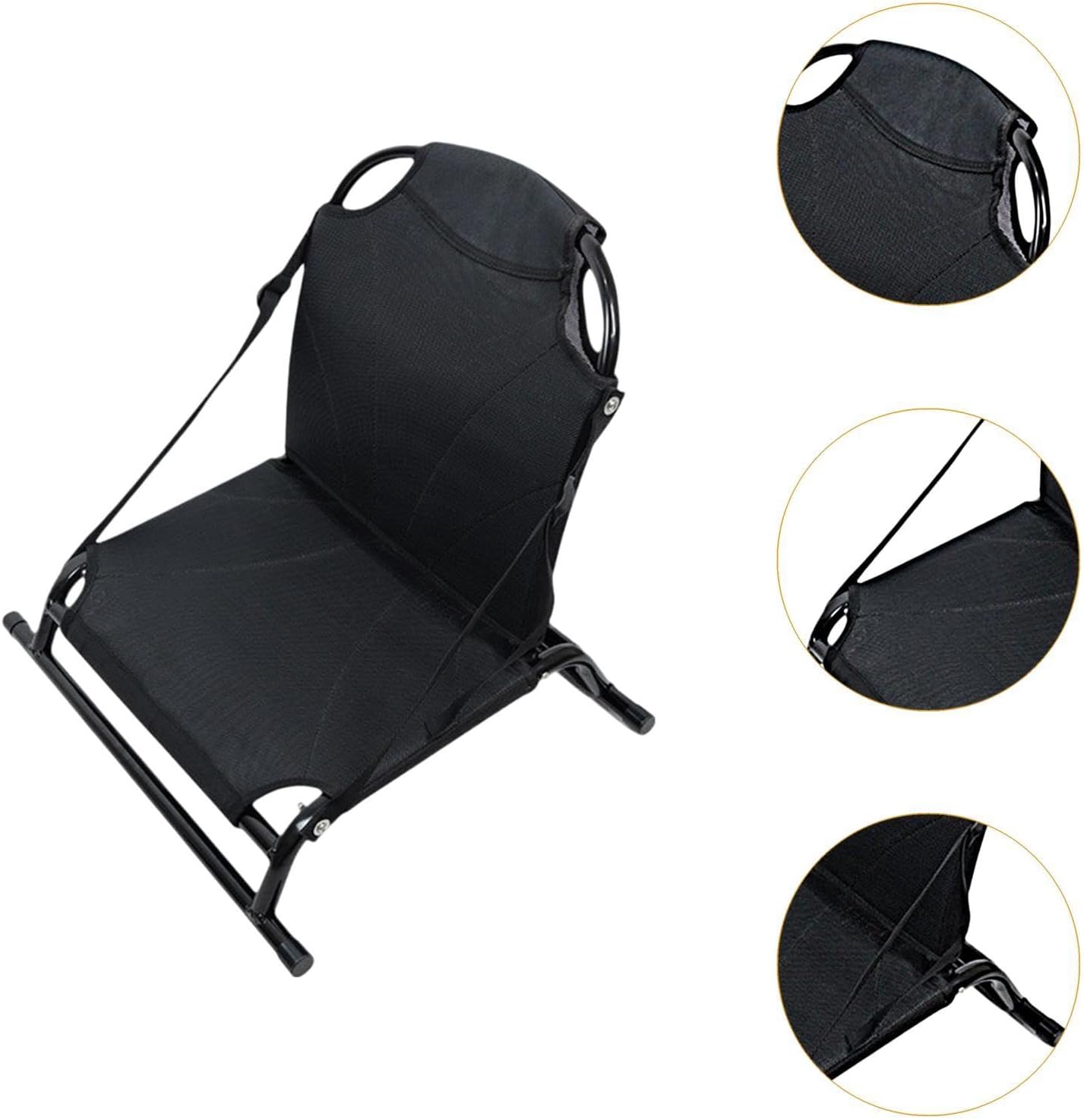 Kayak Seat with Back Support, Portable Foldable Paddle Board Seat for Fishing Drifting Canoeing Bleachers, Kayak Seat Replacements