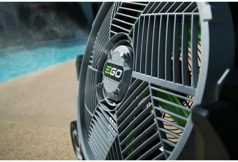 EGO POWER+ Portable Misting Fan, Outdoor Electric 18' 5 Speed Fan, Battery and Charger Not Included - FN1800