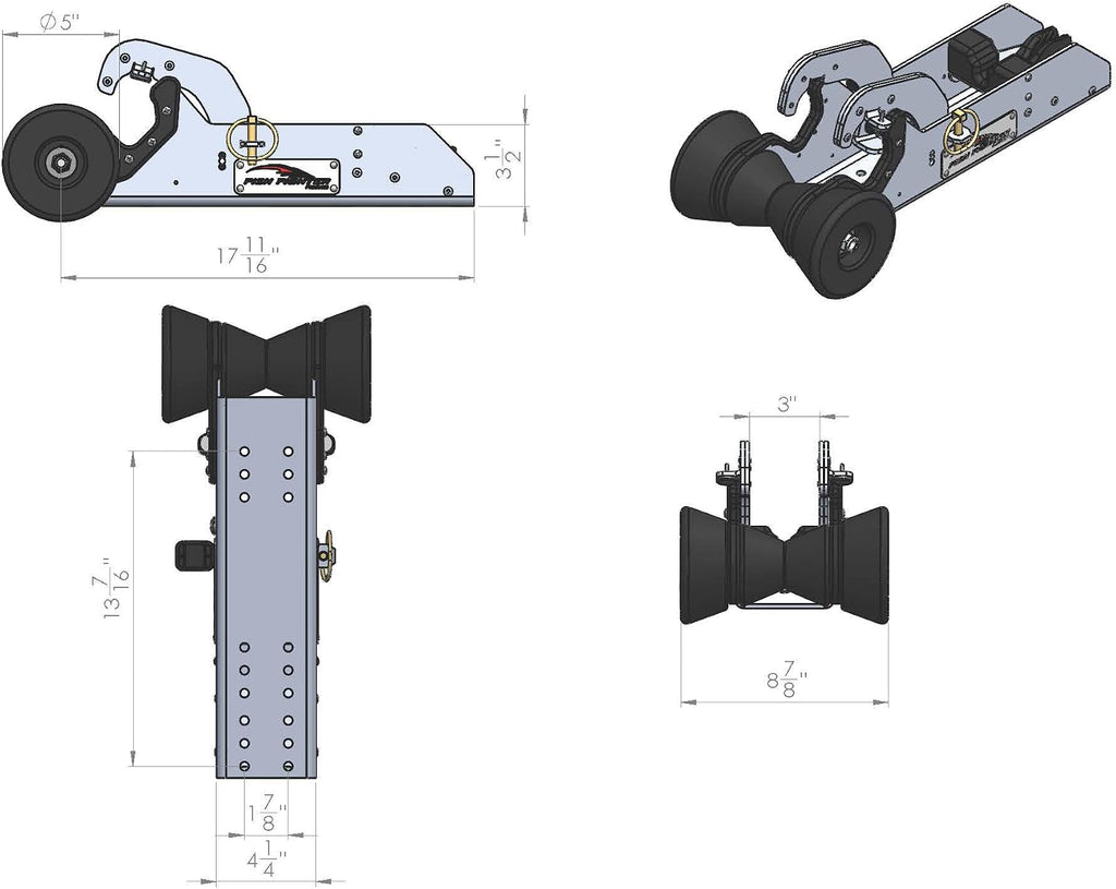 Fish Fighter® Extreme Duty™ (XD) Bow Mount Anchor Nest | Made from Heavy-Duty Military/Marine Grade Aluminum | Made in Idaho, USA