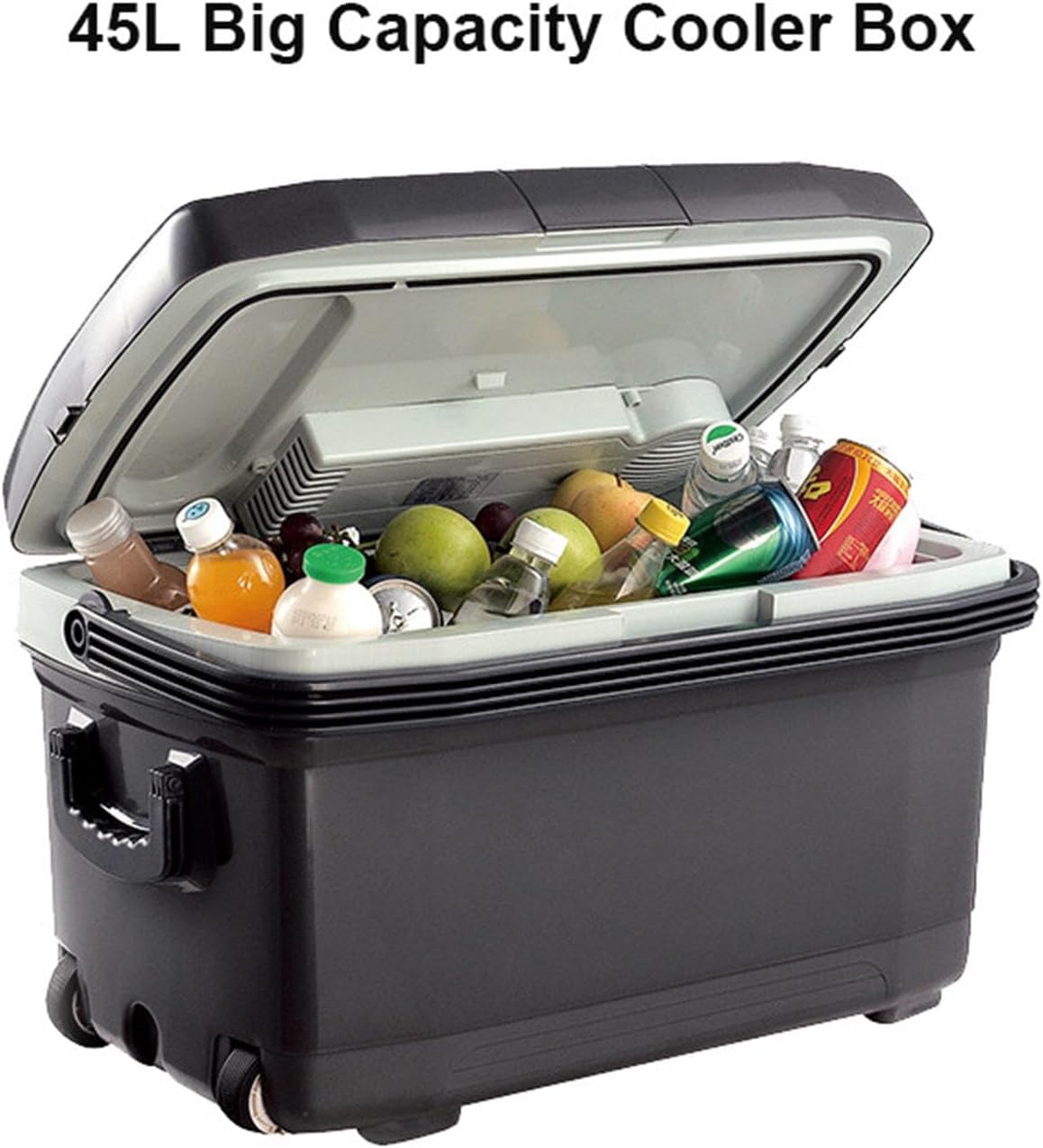 Car Refrigerator Mini Fridge Electric Cooler and Warmer 12 V DC Cable & 110/240V AC Car Refrigerator 45 Liter Capacity for Skincare, Beverage, Food, Home, Office and Car