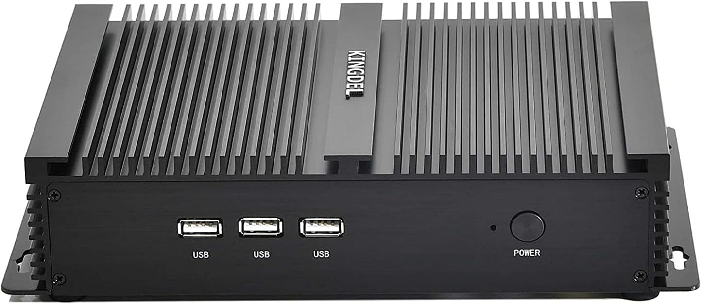 KINGDEL Mini PC 4 Cores i5-8250U,16GB DDR4 RAM 128GB SSD Desktop Business Fanless Computer, 4K Display HD/VGA/2xCOM/4xUSB3.0