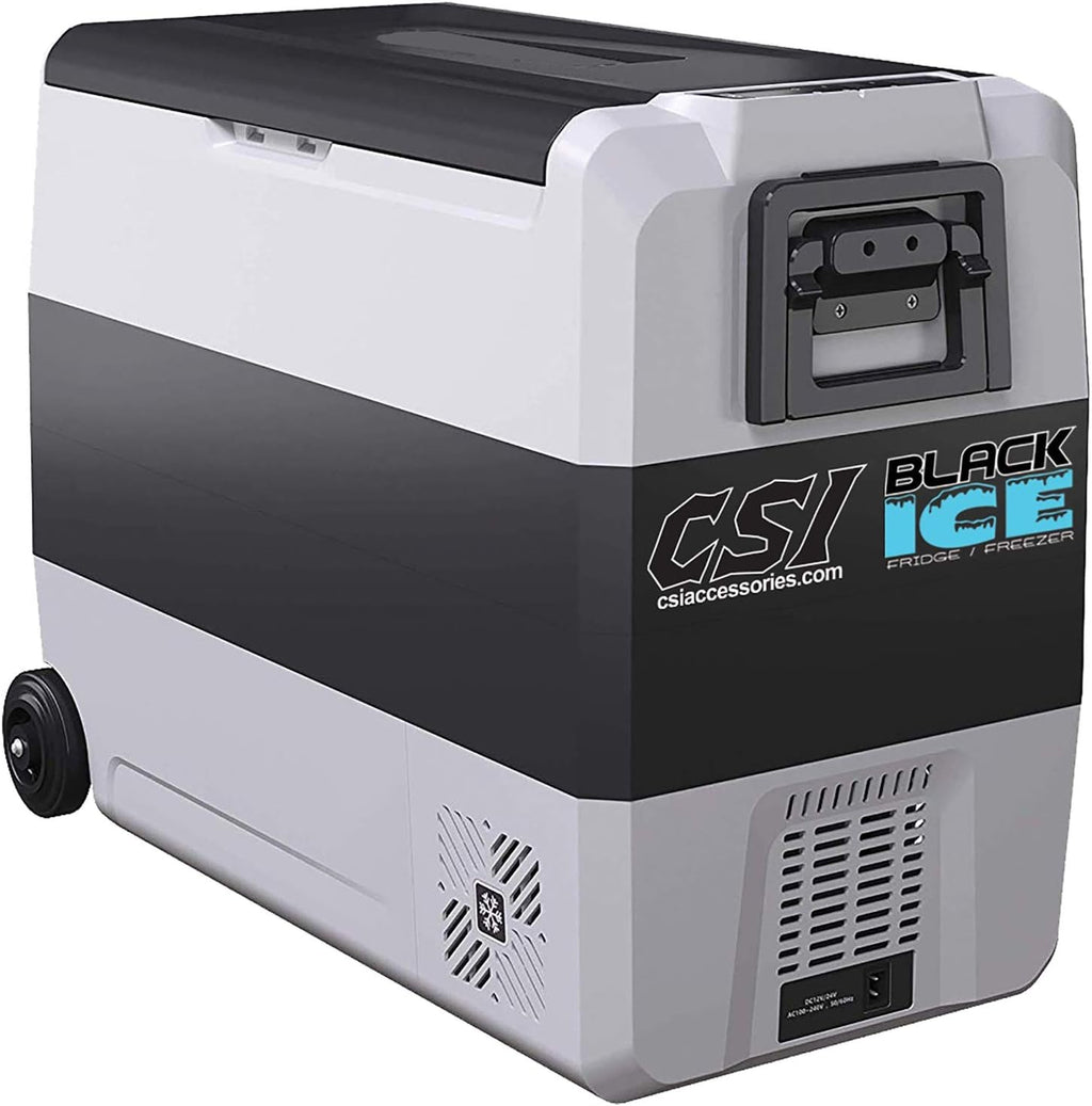 CSI Accessories W53 Black Ice Fridge Freezer 63 Quart Dual Zone Incl. 12V and 110V Cables