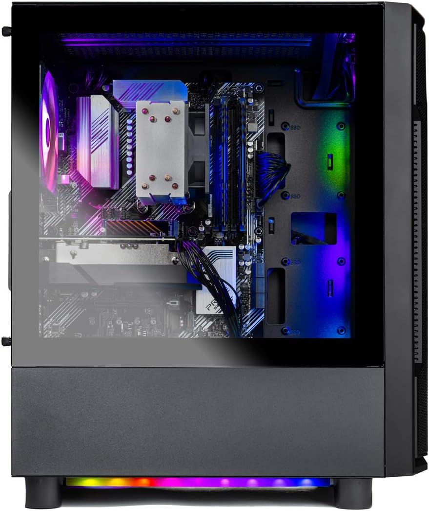 Skytech Gaming Shadow Desktop PC, Intel i5 13400F 2.5 GHz (4.6GHz), AMD RX 9060XT 8GB, 1TB NVMe SSD, 32GB DDR5 RAM 5200 RGB, 650W Gold PSU, Wi-Fi, Win 11