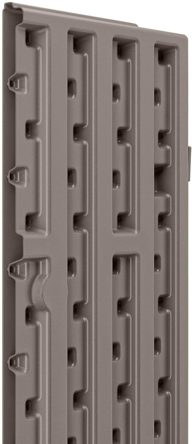Suncast 4 Pack 9 Cu. Ft. Base Storage Cabinet, Resin Garage Organizer, Platinum Metallic/Slate