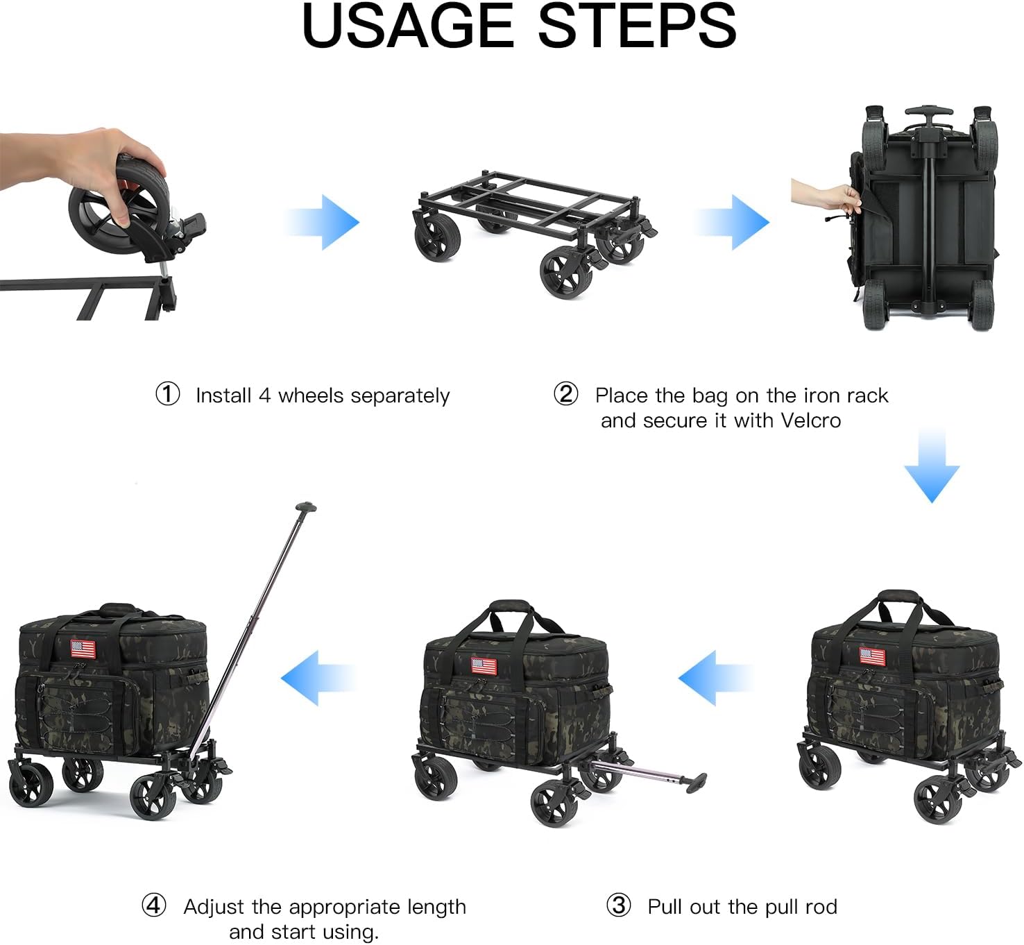 Extra Large Wheeled Portable Cooler Bag 85 Cans Double Deck Heavy Duty Rolling Insulated Cooler with All-Terrain Wheels Leakproof Tactical Soft Sided Cooler for Beach Camping Picnic Travel