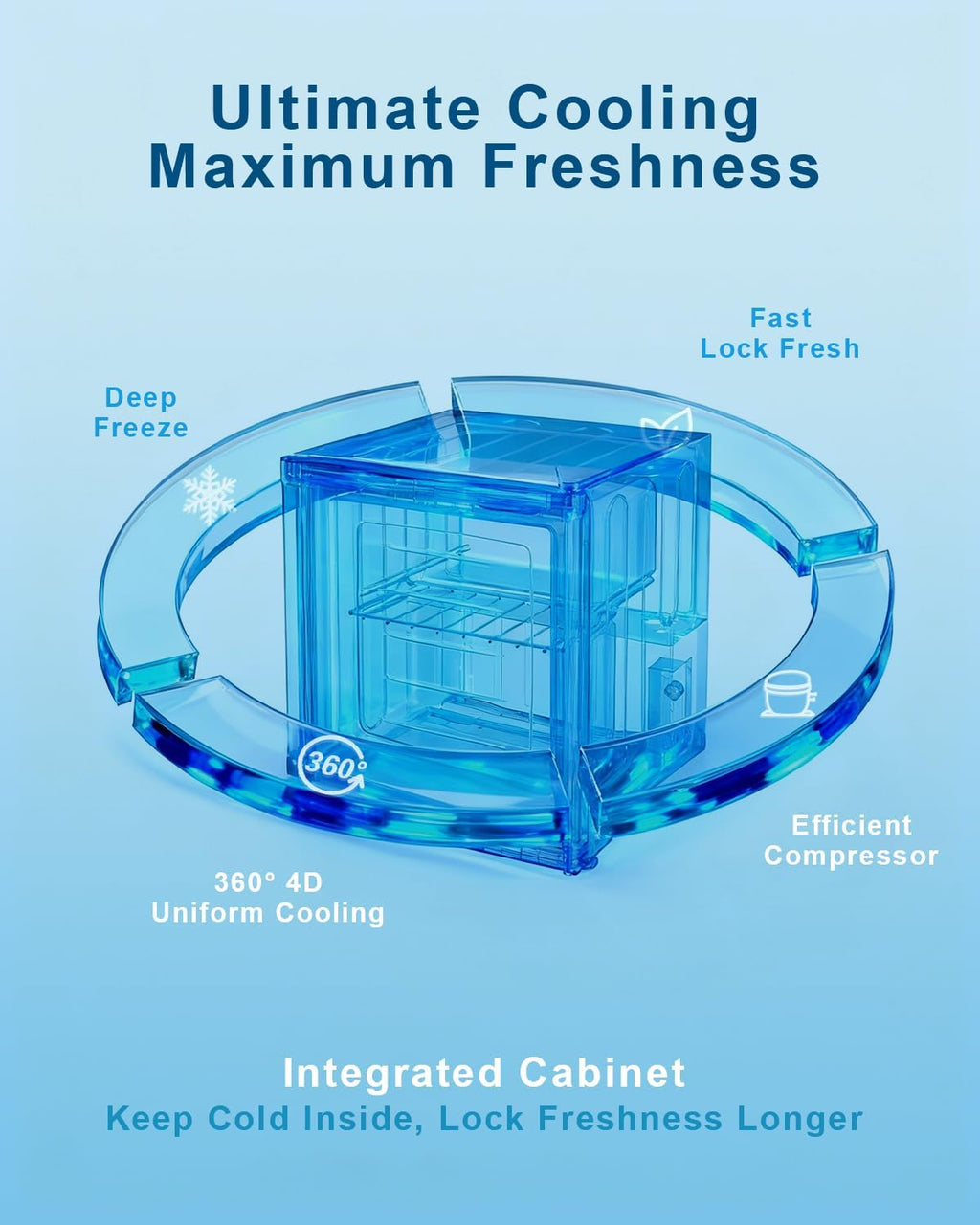 Feelfunn 1.1 Cu.ft Mini Freezer - Compact Upright Freezer with 7 Adjustable Thermostat, Removable Shelf, Reversible Single Door, 360°Uniform Cooling Small freezer for Home Office Kitchen Dorm, Silver