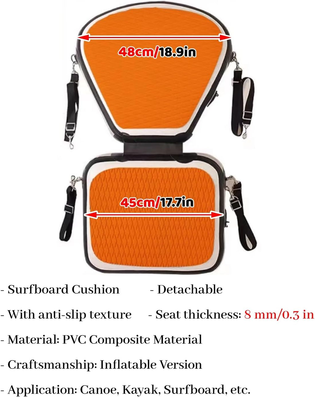 Extra Wide Inflatable Paddle Boards Seat for Adults Kids, Universal Sup-Kayak Detachable Seats Replacement, Rowboats Bote Sup Accessories(Style-E)
