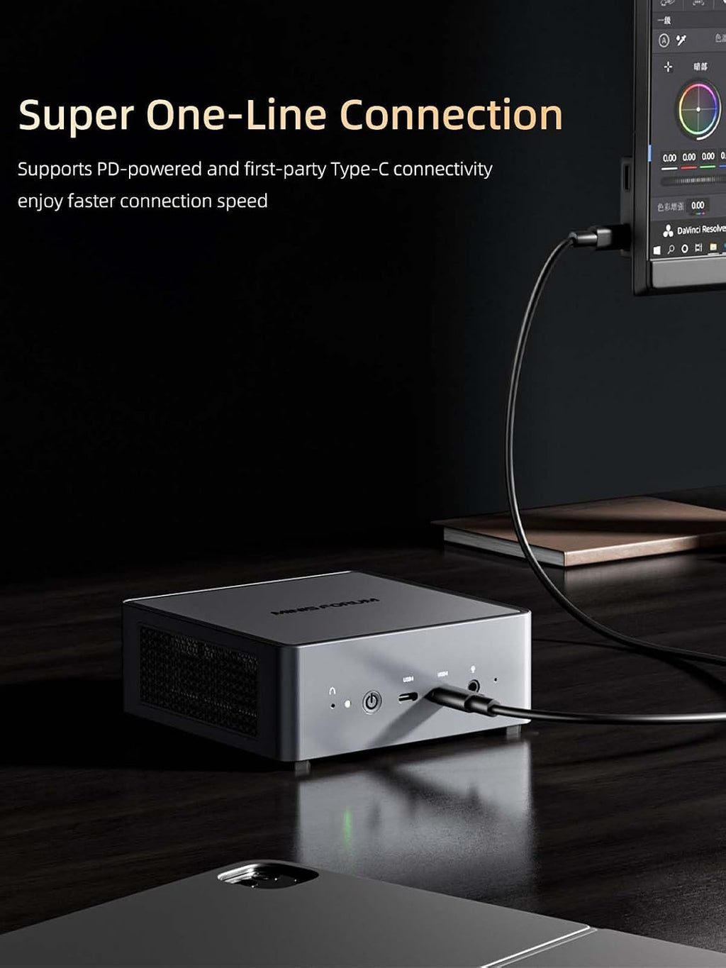 MINISFORUM Venus UM790 Pro Mini PC AMD Ryzen 9 7940HS up to 5.2 GHz 32 GB DDR5 512GB SSD with AMD Radeon 780M, 4X USB3.2, 2X USB4, 2xHDMI 2.1, 2X PCIe4.0, Wi-Fi 6E/BT5.3, RJ45 2.5 G