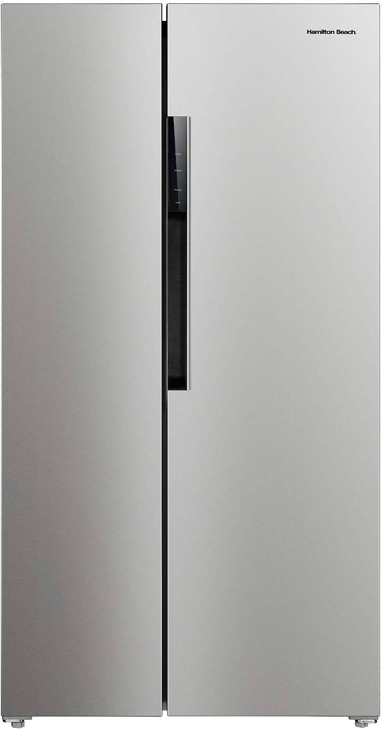 Hamilton Beach HBF1558 15.6 cu ft Counter Depth Full Size Refrigerator, Side Doors, Stainless