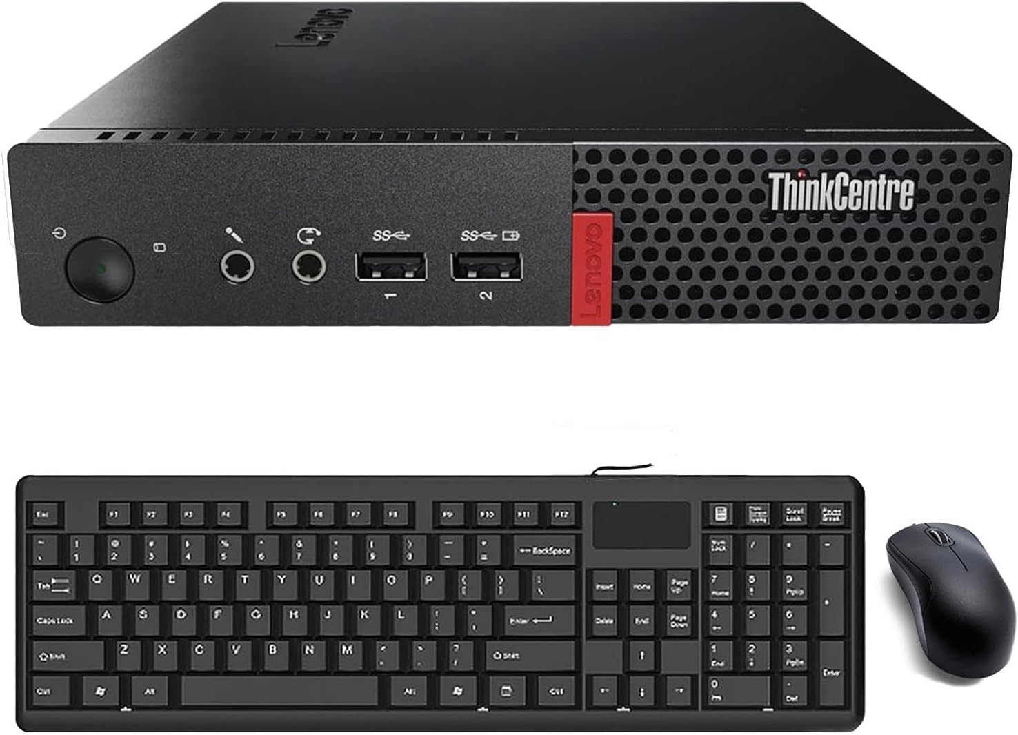Lenovo ThinkCentre M710Q Mini Tiny Business Desktop PC, Windows 11 Pro, Core 6100, 8GB RAM, 256GB SSD, Keyboard, Mouse, DisplayPort, WiFi (Renewed)