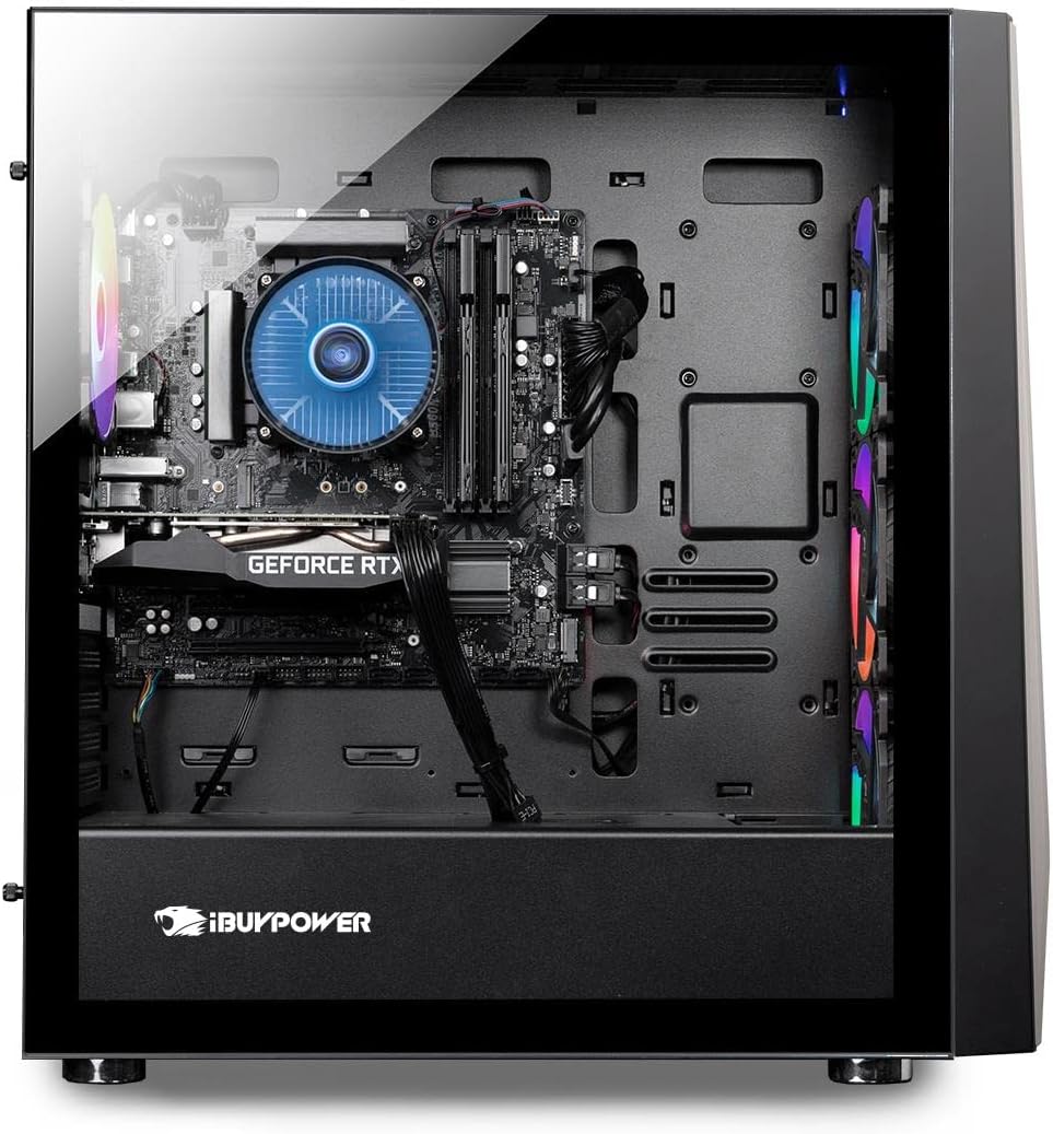 iBUYPOWER Pro Gaming PC Computer Desktop Trace 5 MR 178i (Intel i7-11700F 2.5GHz, NVIDIA GeForce RTX 2060 6GB, 16GB DDR4 RAM, 480GB SSD, 1TB HDD, WiFi Ready, Windows 11 Home)