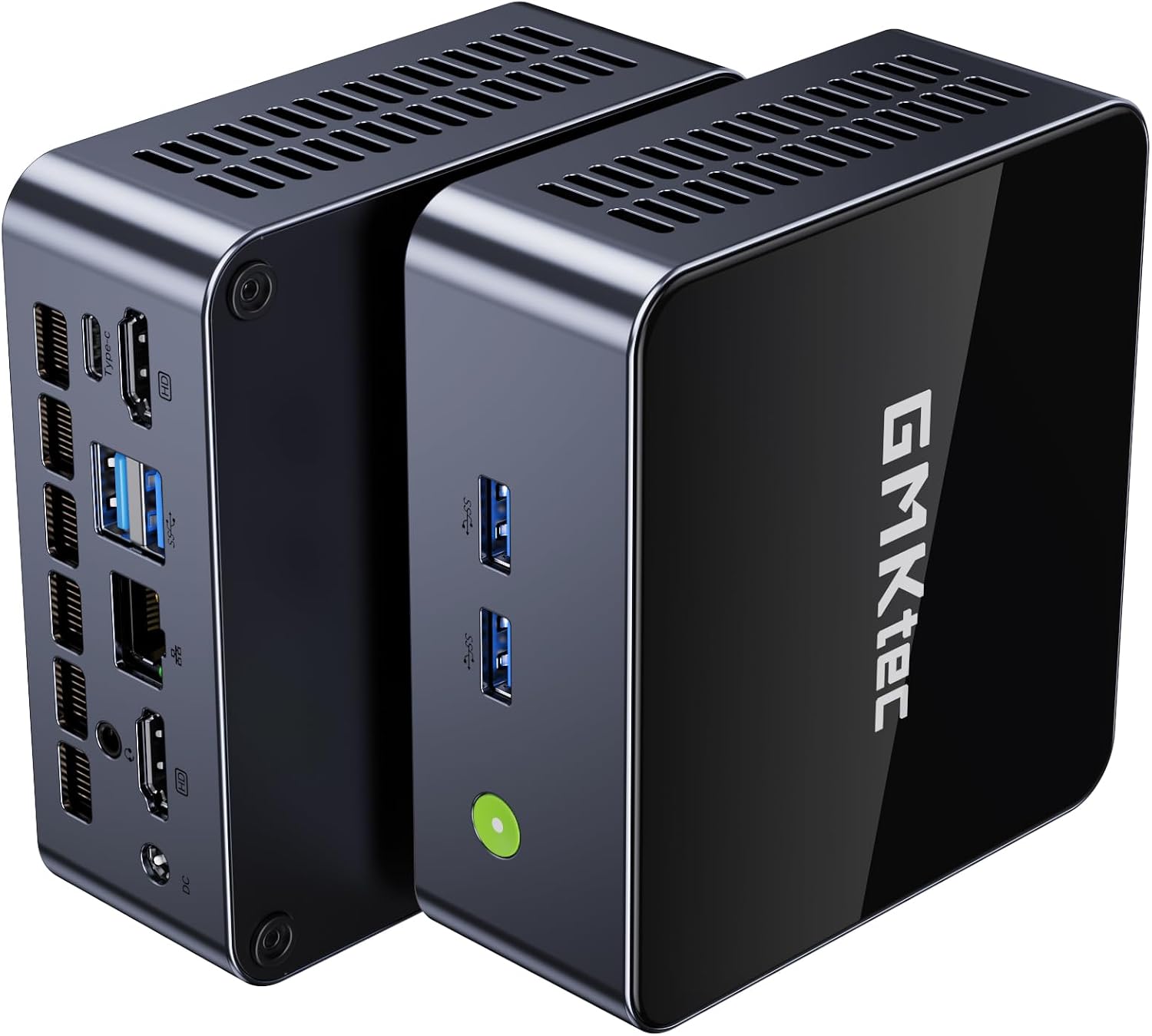 GMKtec M3 Mini PC Intel i5-12450H (8C/12T, up to 4.40GHz) Desktop Computer 16GB DDR4 (8GB*2) 1TB SSD, HDMI 4K, 4X USB 3.2, USB-C, WiFi 6, BT 5.2, RJ45 2.5G Black