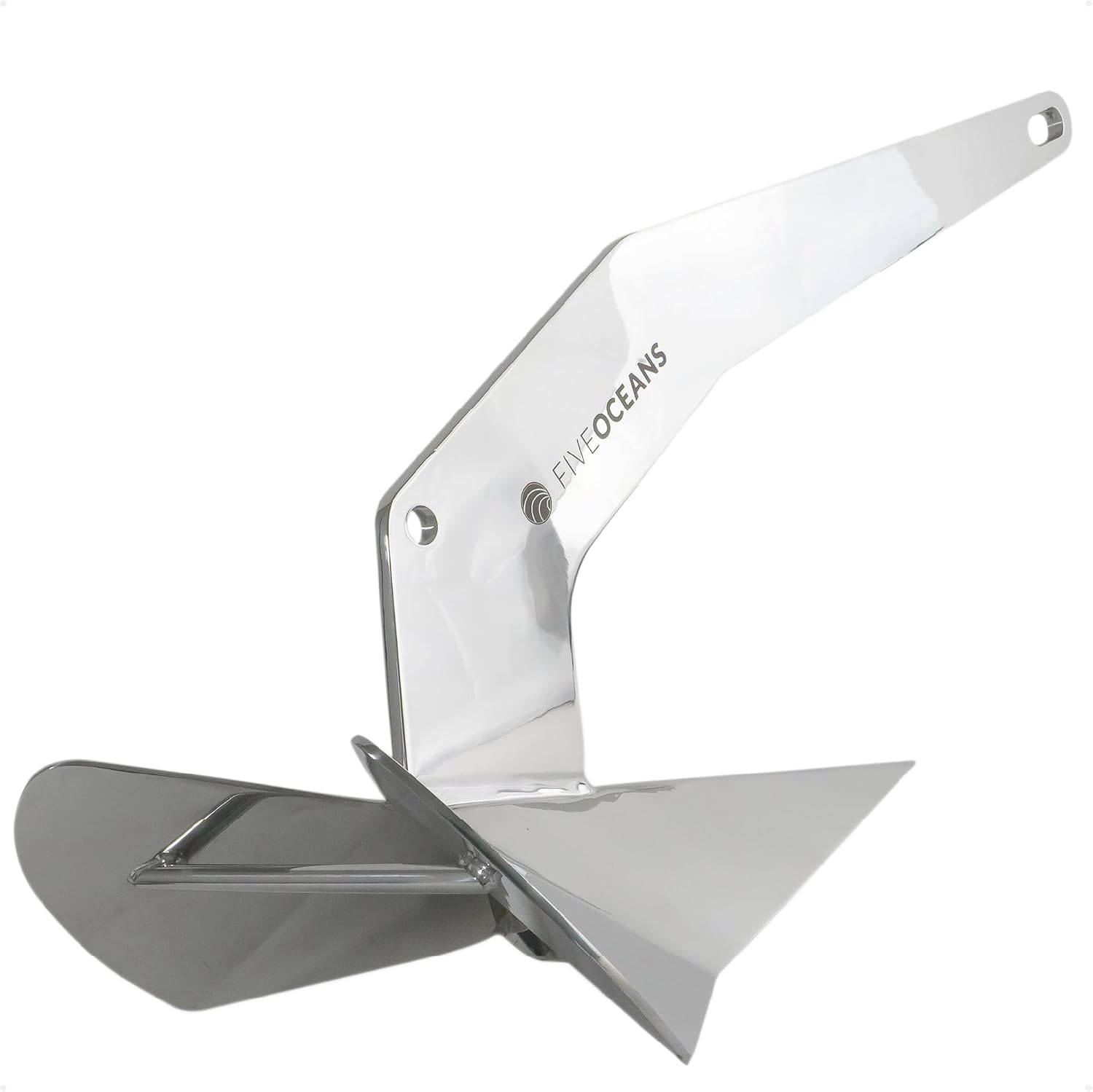 Five Oceans Delta Style Wing Boat Anchor – Premium Series, Ideal for Pontoon & Fishing Boats, Multiple Size & Material Option