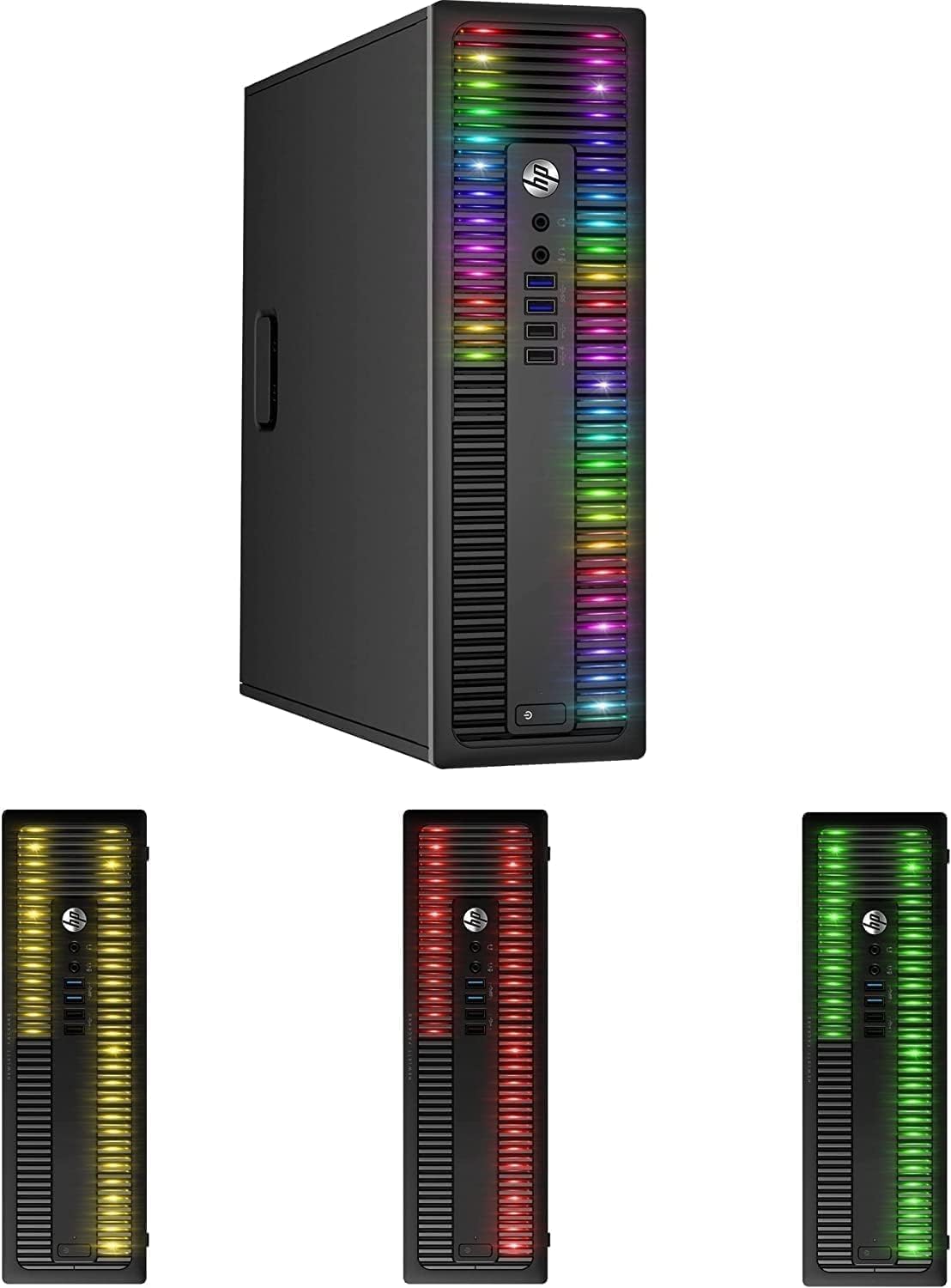 HP RGB Gaming Desktop PC, AMD A10 Pro 3.5GHz up to 3.8GHz, 16GB DDR4, 256G SSD + 3TB, Radeon RX 550 4G GDDR5, 600M WiFi & Bluetooth 5.0, RGB Keyboard & Mouse, Windows 11 (Renewed)