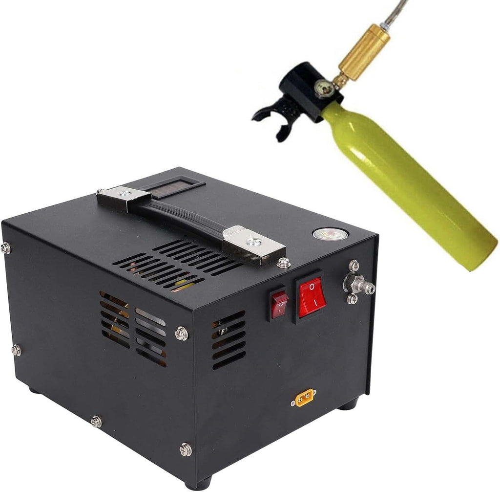 Portable Electric Air Compressor Pump Powerful 4500Psi 30Mpa Digital Display Auto Stop 110V 12V Compatibility with Diving Outdoor Paintball